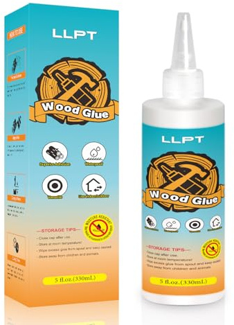 LLPT Holzleim | 330ML | Wasserdichter starker klarer Holz für Außenbereich | Universeller Holzleim | Hochleistungsleim für Möbelbau, Basteln, DIY & Holzarbeiten (LWG330)