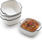 13Oz Ceramic Baking Dish, 4 Pack Small Oven Dish Set, Square Individual Pie Dish with Handles, Ceramic Bakeware for Microwave & Air Fryer Safe.
