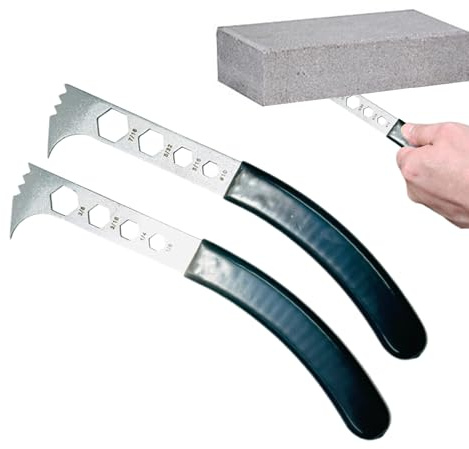 Sollevatore per pavimentazione, resistente, ergonomico, professionale, in 2 pezzi, per rimozione pietre, mattoni, mattoni, riparazioni, posa di patio, cortile, prato, marciapiede