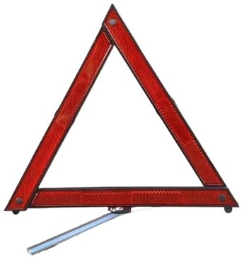 CQAHDSEVF Triangolo di Segnalazione Pieghevole, 3 Pezzi Triangolo di Emergenza for Auto Rosso con treppiede