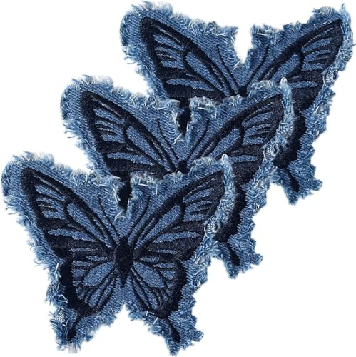 Mariposa Parches Ropa Termoadhesivos, Parches Termoadhesivos de Mariposas, Parches Ropa Termoadhesivos, Bordado Parche Mariposa, Parche Planchar Mariposa, DIY Mariposas para Planchar (Color A)