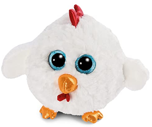 NICI Glubschis: Das Original – Glubschis Henne Henlou 15cm – Kuscheltier Henne mit großen Augen – Flauschiges Plüschtier mit großen Glitzeraugen – Schmusetier für Kuscheltierliebhaber