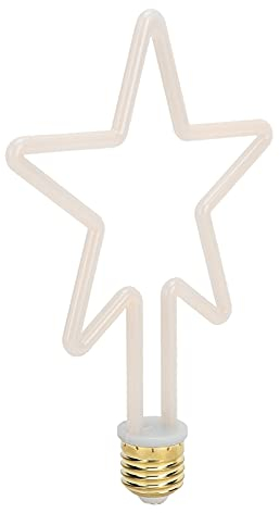 TOPINCN Neue Sternförmige LED Glühbirnen, Dekorative LED Glühbirne E27/2700K 8W 5-zackige Sternlichtlampe für Festivals Im Innenbereich 220-240V