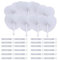 BDHI 24pcs Heart Shaped Paper Fans Folding White Paper Fans Folding Handheld Wedding Decorations Fans for Wall Decoration, Party DIY Wedding Favours(Y180-24)