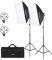 Andoer Softbox Set Photo Studio, 2 x 50 x 70 cm Softbox with 2 x 4-in-1 Lamp Holder, 2 x 2 m Metal Light Stand, White Carry Bag for Studio Portrait, Product Photography, Fashion Photo