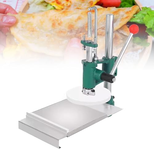 Macchina per pressa per l'impasto per pizza manuale, pressa per pizza domestica, pasta in acciaio inossidabile pressa per pressa manuale, foglio di chapati di pasta commerciale, per casa, cucina ,12cm