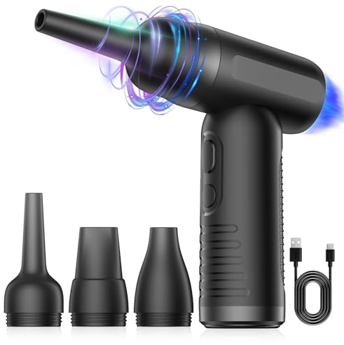 Charmarni Electric Duster - 4 Gear Adjustable 100000RPM, Cordless Air Blower for Laptop, Keyboard, Electronics