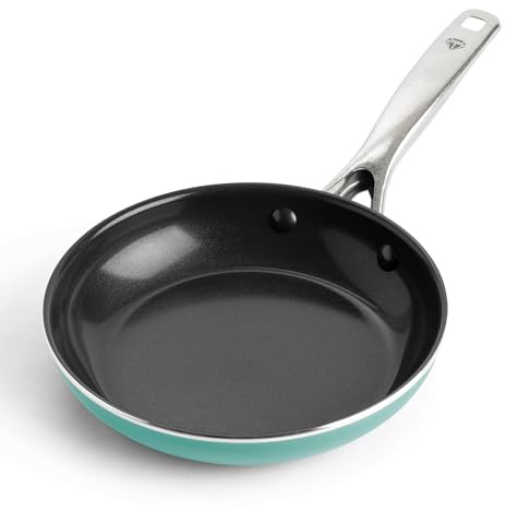 Blue Diamond 8 Diamond Infused Ceramic Nonstick Frying Pan, Turquoise