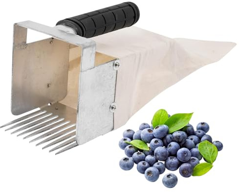Pickers di bacche di bacche metallico bilico ergonomico con il raccoglitore di bacche da 13-teeth che raccoglie rapidamente il raccoglitore di frutta di grade alimentare per frutteti per mirtilli ros