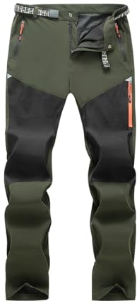 HomKuch Pantaloni da Camminata all'aperto Leggeri Traspiranti Antivento Tattici Pantaloni da Trekking in Vita Elastica