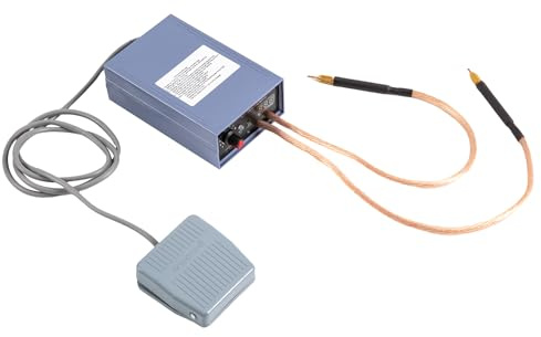 Huspoo punktsvetsmaskin för 18650 batteri 5 kW, automatisk svetsmaskin, spotsvetsare strömmätare justerbar, gör-det-själv högpresterande handpunktssvetsmaskin 4000 mAh litiumbatteri