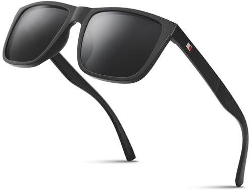 Glapeame Polarisiert-Sonnenbrille-Herren-Damen-Sunglasses-Men-Woman-Unisex Sonnenbrillen Geeignet für Outdoor-Aktivitäten，a-schwarz grau