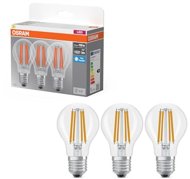 OSRAM Lámpara LED Base clásica Forma de bombilla E27 11W 6500K transparente