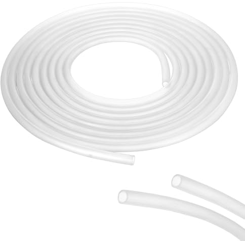 5 Meter Flexibler Silikonschlauch 8mm ID x 10mm OD, Klar Silikon Gummischlauch Lebensmitteltaugliche Schläuche, PVC Schlauch für Pumpentransfer Luft Wasser Rohr Silikonröhre Gummihose