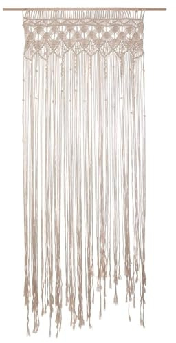 Well Home Cortina de Hilos Été de Macramé 90x200cm Decorativa Estilo Boho