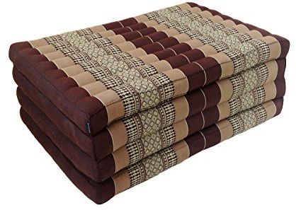 Collumino Traditional Thai Kapok Folding Mattress for Yoga Massage or Relaxation - Extra Length size 210 x 80cm (Brown)