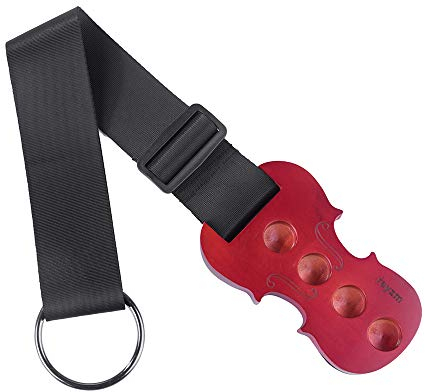 Rayzm Cello Endpin Stopper aus massivem Ahorn – rutschfester Bodenhalter mit 4 Löchern & verstellbarem Nylonband – Schutz für Cello-Spikes