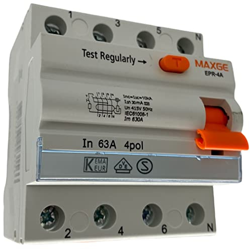 FI-Schutzschalter 63A, 4-polig, Typ A