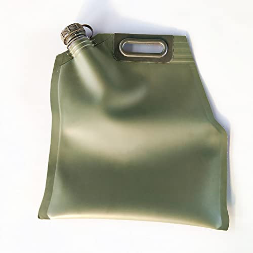 Yimihua Jerrican Essence,Réservoir D'essence Pliable 5L-30L Tambour D'essence en Matière Plastique, Sac D'huile Molle Portable Réservoirs De Carburant De Secours Verts(Size:30L)