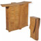 ZEYUAN Klappbarer Bartisch, Kleiner Esstisch, Bartische & -theken, Bar Tisch, Hochtisch, Stehtisch, Thekentisch, 155x53x105 cm Teak Massiv