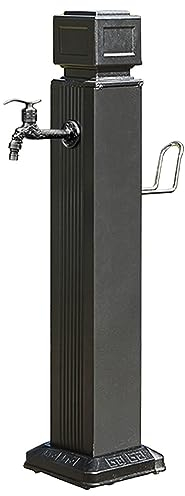 Faucet Column Outdoor Water Column With Faucet, Retro Black Hose Holder Garden Hose Tap Post Vertical Bibcock Pillar Fountain For Farm Courtyard Patio, With Pressurized Water Hose Gun (Color : Black