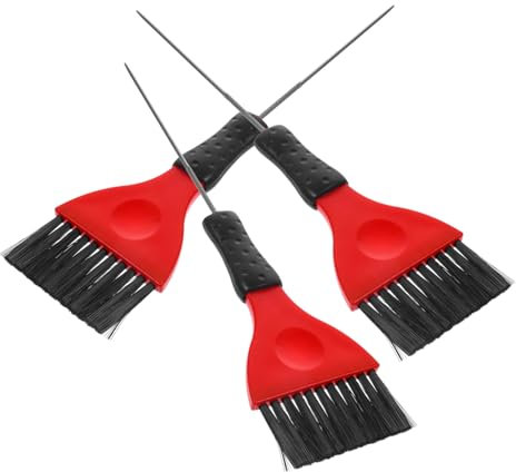 WOONEKY 3piezas Pinceles De Larga Para Teñir Aplicador De Tinte Brocha Para Iluminar Profesional y Doméstico Cerdas Flexibles y Rígidas