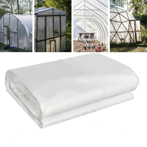Zhiyu666 Extra Thick Clear Heavy Duty Polythene Sheeting, Plastic Dust Waterproof Sheets for Greenhouse, Waterproof Garden Cover for Building Rubble & Paint Protection (2 x 3M)