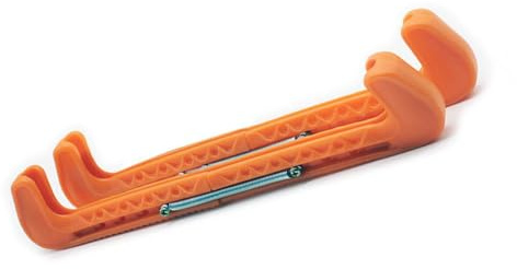 QUXVUIS 1 par de Fundas Ajustables para Patines de Hockey sobre Hielo, Protectores Zapatos plástico a Prueba arañazos para Equipo Deportivo, Naranja