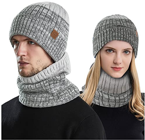 Trapper hatt – huva för vuxna stickade och vindtäta hattar vinterstickade mössor för män varma coif-hattar roliga barnmössor, GRÅ, one size