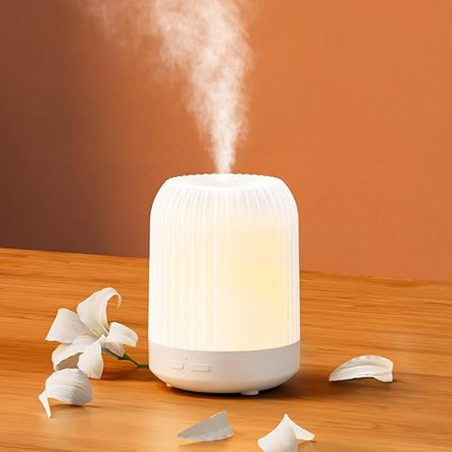 BUOAZR Diffuseur Huiles Essentielles, 250ML Diffuseur Ultrasonique Arômes, 7 Couleurs LED Humidificateurs, Diffuseur avec Arrêt Automatique, Minuteur, Diffuseur de Parfum pour Salon, Chambre