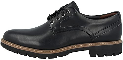 Clarks Batcombe Hall herr Derbys, Svart svart läder, 42.5 EU