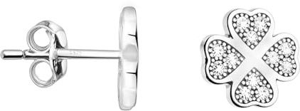 SOFIA MILANI - Damen Ohrringe 925 Silber - Ohrstecker als Kleeblatt - 20257