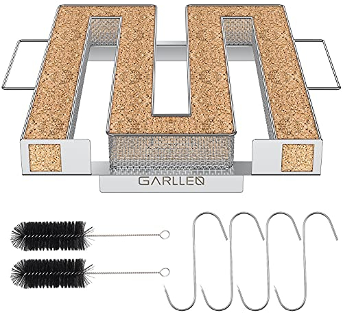 GARLLEN Générateur de Fumée Froide en Inox en Forme de Serpentin/M Spirale de Fumage à Froid Fumoir Froid à Viande et Poisson Barbecue à Sciure pour Bouilloire Grill Cheminée 2.2 * 22.5 * 17.4cm
