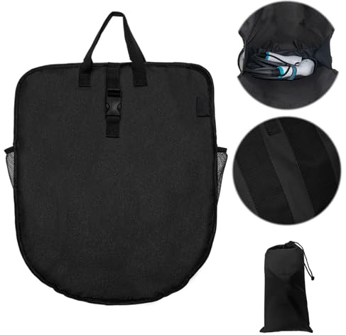 EVPEIWE Heavy Duty Cable Storage Bag, Self-Adhesive Portable EV Charging Cable Bag Waterproof Car Boot Organizer for EV Charger Extension Leads Garden Hose Pipe, Ideal for Car Caravan Campervan