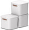 Rotho Maloja 3er-Set Aufbewahrungsbox mit Deckel 40l, Kunststoff, weiss, 40 (39.5 x 38.0 x 34.0 cm)
