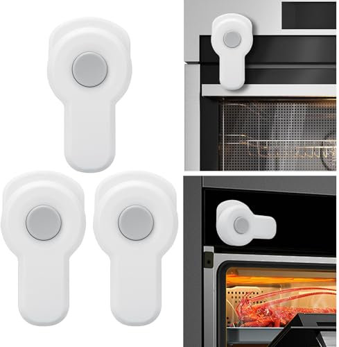 Unaikoo Baby Proofing Oven Locks - 3 Pack - Child Proof Oven Door Locks - Oven Safety Child Lock - Baby Kitchen Oven Guard Oven Front Lock for Babies and Toddlers, Heat-Resistant, No Drilling