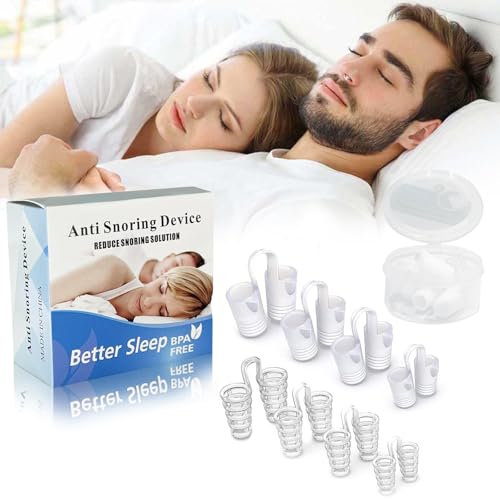 Schnarchstopper，Nasenklammer schnarchen,Schnarchen stopper,Nasenspreizer,Nasenspreizer besser atmen - Zur Verbesserung der Atmung und Entspannung in der Nacht [2 Größen/8PCS]