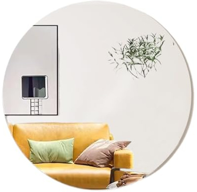 SVCEQZE - Espejo acrílico Adhesivo de 40 cm, Hoja de acrílico -r, Espejo acrílico o círculo, Pegatinas de Pared Adhesivas, Adhesivo Decorativo M-irrors para baño, decoración