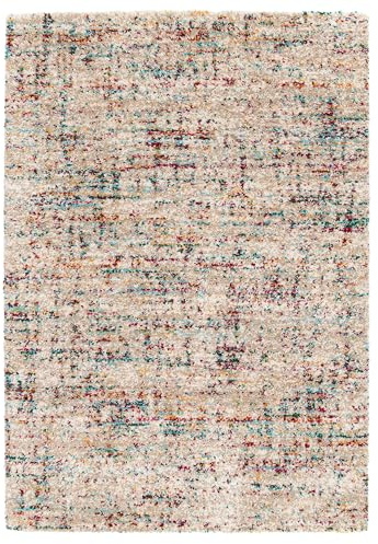 Primaflor Hochflor Teppich RELIC Autumn Muted 160 x 230 cm | Wohnzimmer-Teppich Shaggy | 30mm flauschig | antistatisch & Oeko-Tex Zertifiziert | Fußbodenheizung geeignet