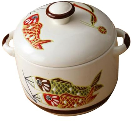 MUCKLILY 1pezzi Ciotola Per Zuppa in Ceramica Di Buona Qualità Ciotola Per Stufato Decorata Motivi Utilizzabile Per Contenere Diverse Zuppe, Alimenti Commestibili e Altri Oggetti Di Cui Si