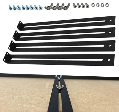 Kit di riparazione per cassetti, staffe di montaggio per mobili, riparazione resistente, parti di supporto, fissaggio in legno con fondo in truciolare, MDF | 4 viti di supporto per il restauro di