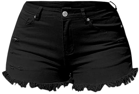 Short Jeans Donna Curvy Larghi Pantaloncini Corti Sportivi Elasticizzati Shorts Denim Moda Comodi Pantaloni con Tasche Taglie Forti e Leggeri Hotpants Ragazza Estivi