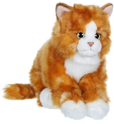 Peluche - Gipsy Toys - Chat mimiz - 28cm - Roux/Blanc