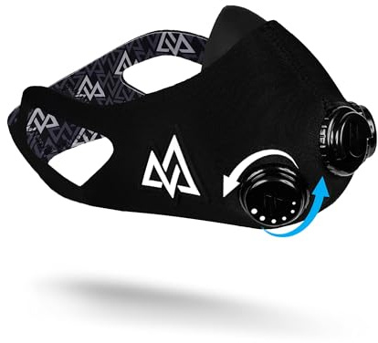 TRAININGMASK - Elevation Training Mask 2.0 - Resistance Training Mask®, High Altitude Mask, Workout Mask (Black, Medium)