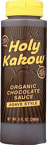 Holy Kakow Organic Chocolate Sauce - Chocolate Syrup, Organic, Sugar Free, Sweetened with Agave, Real Food Ingredients, Specific Flavor - 8oz, 1-Pack