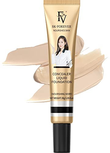 BB Cream Fondotinta, FV Fondotinta Matte Coprenza Elevata a Lunga Tenuta，Impermeabile, Finish naturale, Controllo dell'olio Fondotinta Coprente (05N Nourishing ivory)