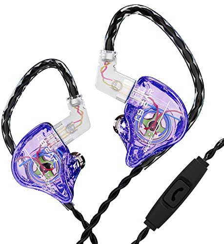 Yinyoo KBEAR Storm Earphones in Ear Monitor for Singers Drummers Musicians Bassists, Hi Res Wired Earbuds in Ear Headphones Custom IEM, Detachable OFC Silver-Plated Cable Auriculares