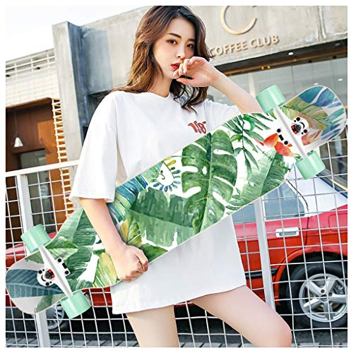 Pro Skateboard für Cruising Freestyle Downhill Dance, Longboard Jungen Premium Longboards für Mädchen 42 Zoll Longboard Skateboard für Erwachsene Anfänger Mädchen Jungen (Color : Style G)