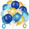 Romon 60 Palloncini Classici Blu, Palloncini Festa, 12 pollici Palloncini Compleanno, Palloncini con Coriandoli, Addobbi Compleanno, Decorazione Festa di Compleanno