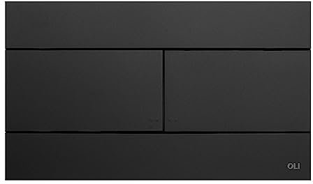 Placca dual cassetta wc Oli74 Plus, doppio scarico azionamento meccanico, slim nero Matt
